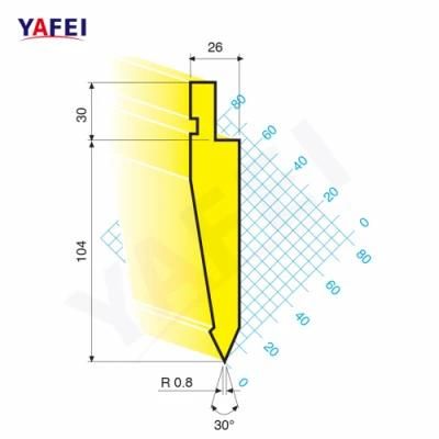 26&deg; 30&deg; 45&deg; 60&deg; Acute Sword Press Brake Tooling