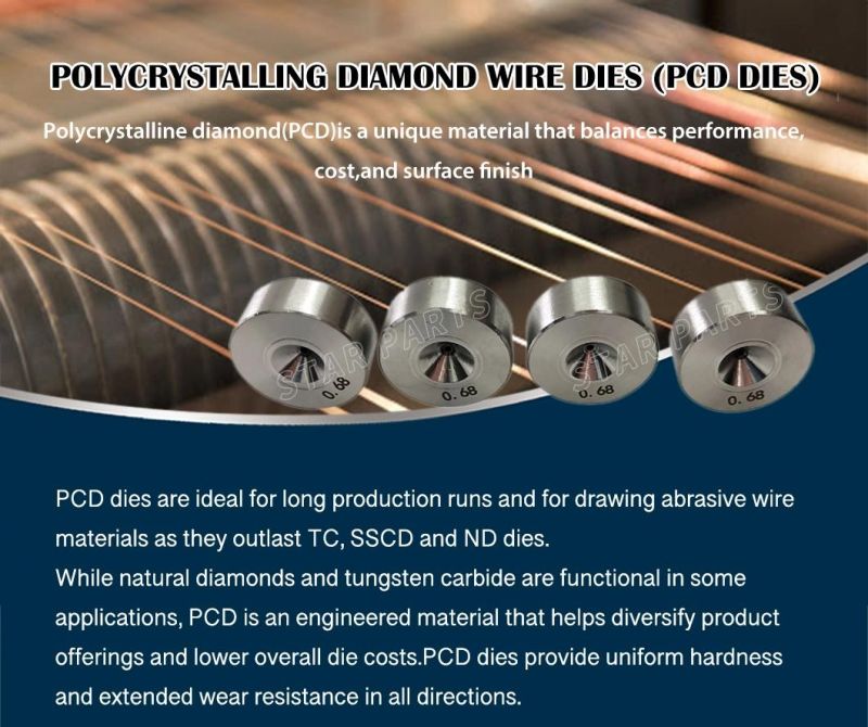 PCD Diamond Wire Drawing Dies for Drawing Steel Wire, Alloy Wire