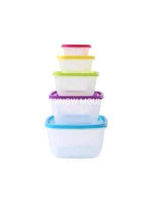 Plastic PP Sealed Fresh Food Container Box Injection Mould Plastic Lunch Storage Mold