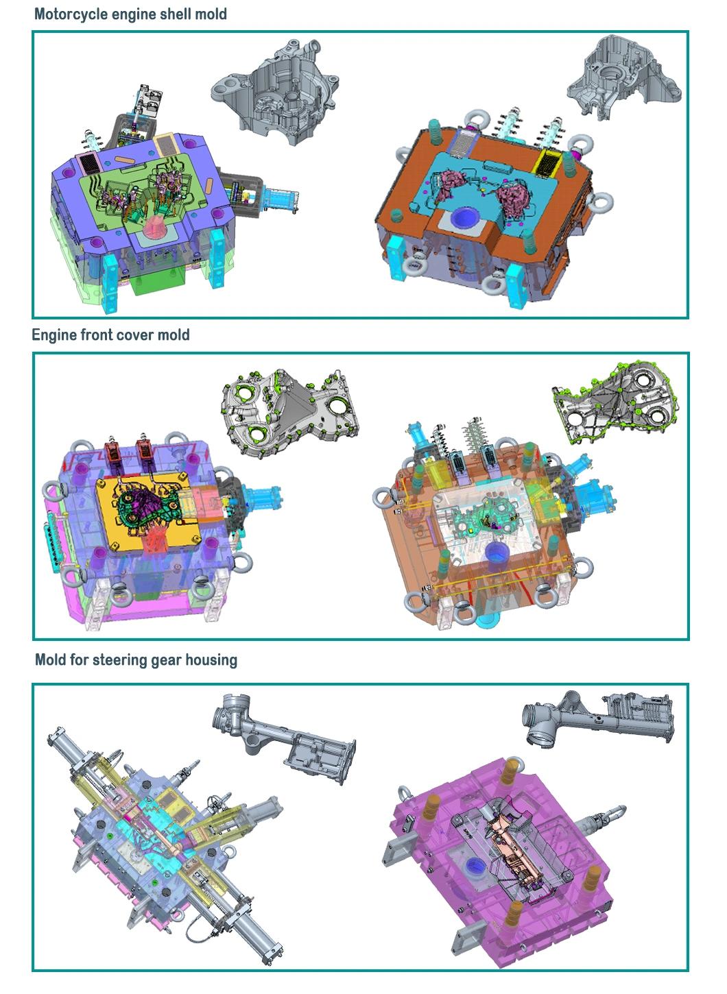 Complex Cheap Auto Mold Oil Pan Mold Steering Gear Housing Mold Cylinder Block Bracket Die Cylinder Box Cylinder Head Cover Cylinder Block Group Frame Mold