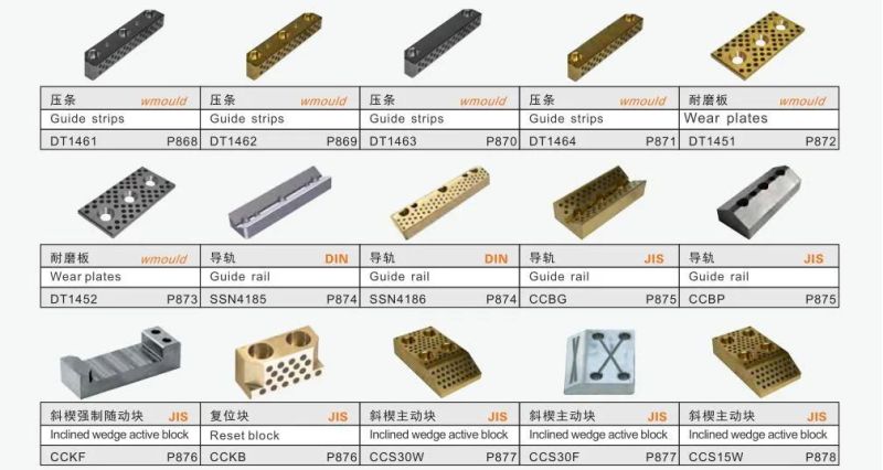 Zz4242 DIN Standard Plastic Injection Mould Tool Guide Strips Flat Guide Bar