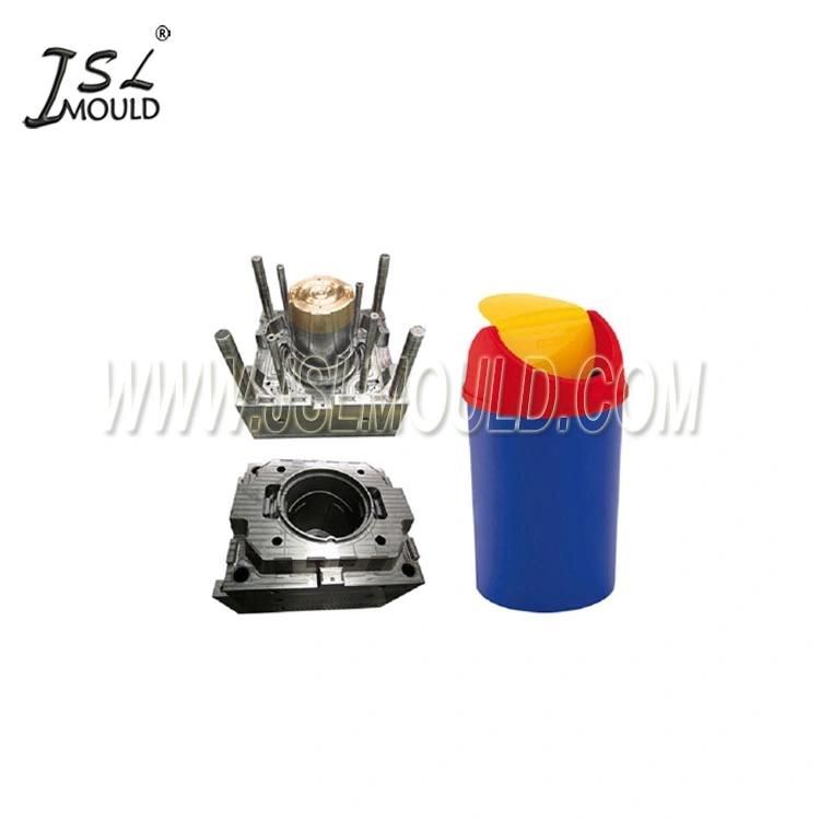 Injection Plastic Swing Lid Trash Can Mould