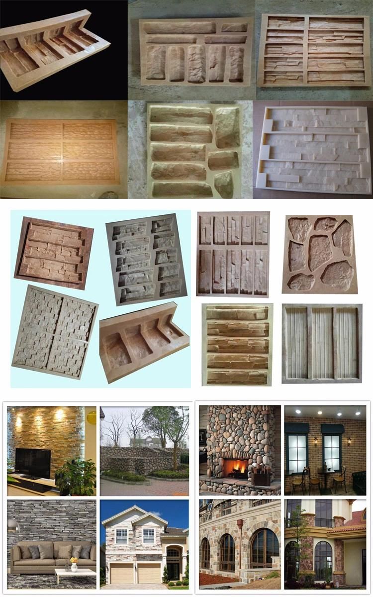 Decorative Exterior Wall House Rubber Silicone Artificial Veneer Stone Molds