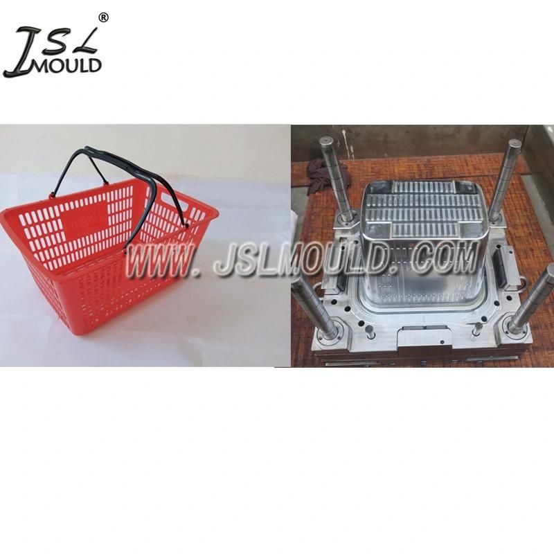 Injection Plastic Supermarket Shopping Basket Mould