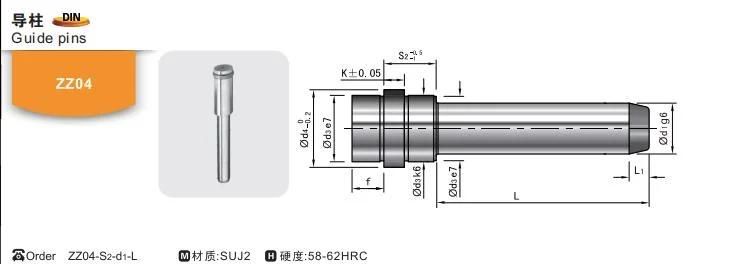 Wmould Customized Precision Guide Pins Guide Pin for Injection Punch Mould Threaded Guide Pin