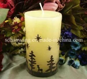 Lz0029 Christmas Design Pillar Shape Silicone Candle Mould