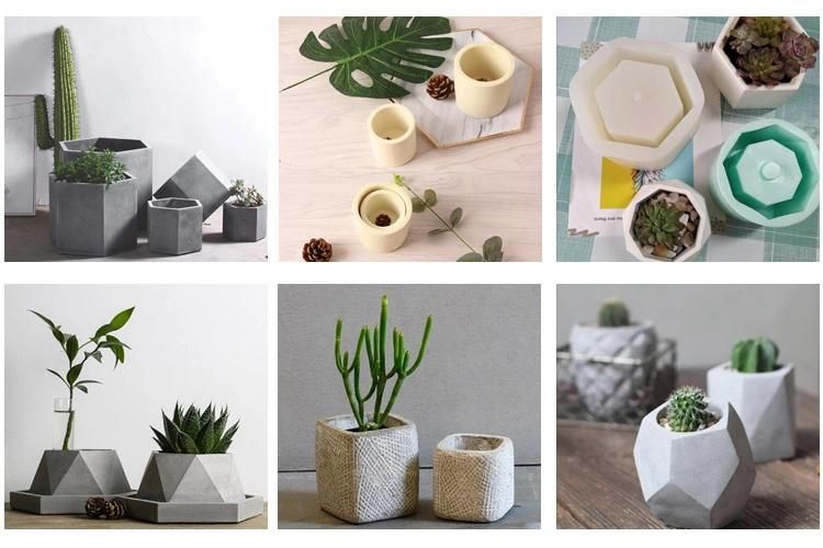 Kenya Showroom Wholesale Square Round Decorate Clay Silicone Flower Pot Molds
