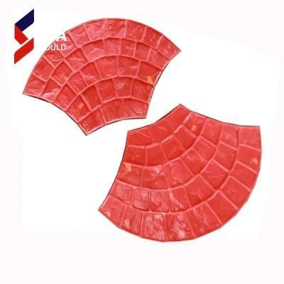 Random Rubber Concrete Pavement Stamp Mat Roller Moulds