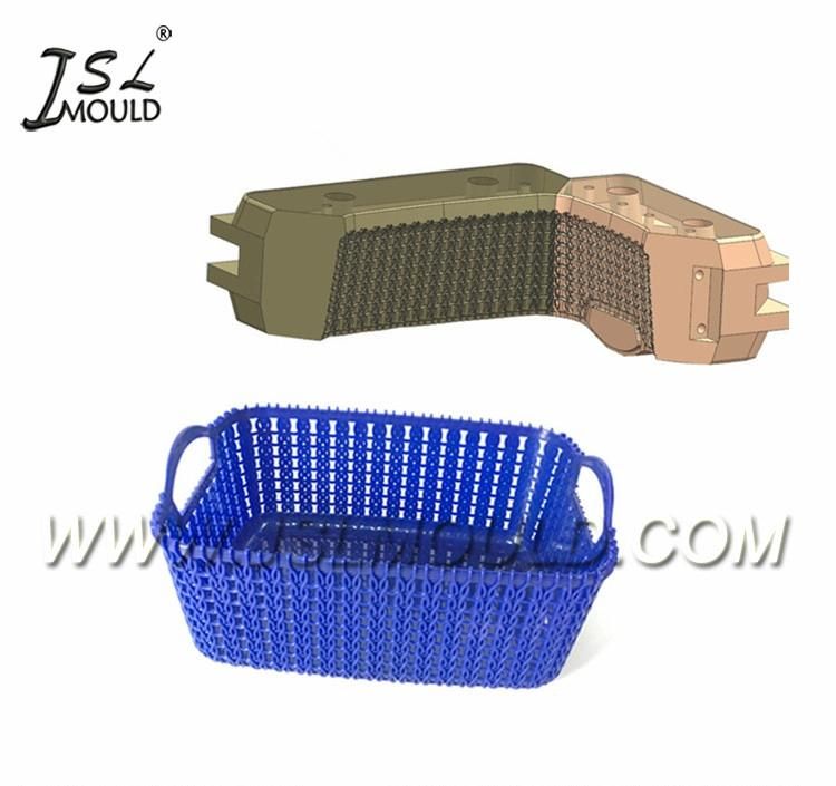 Custom Rattan Syle Plastic Handy Tidy Basket Mould