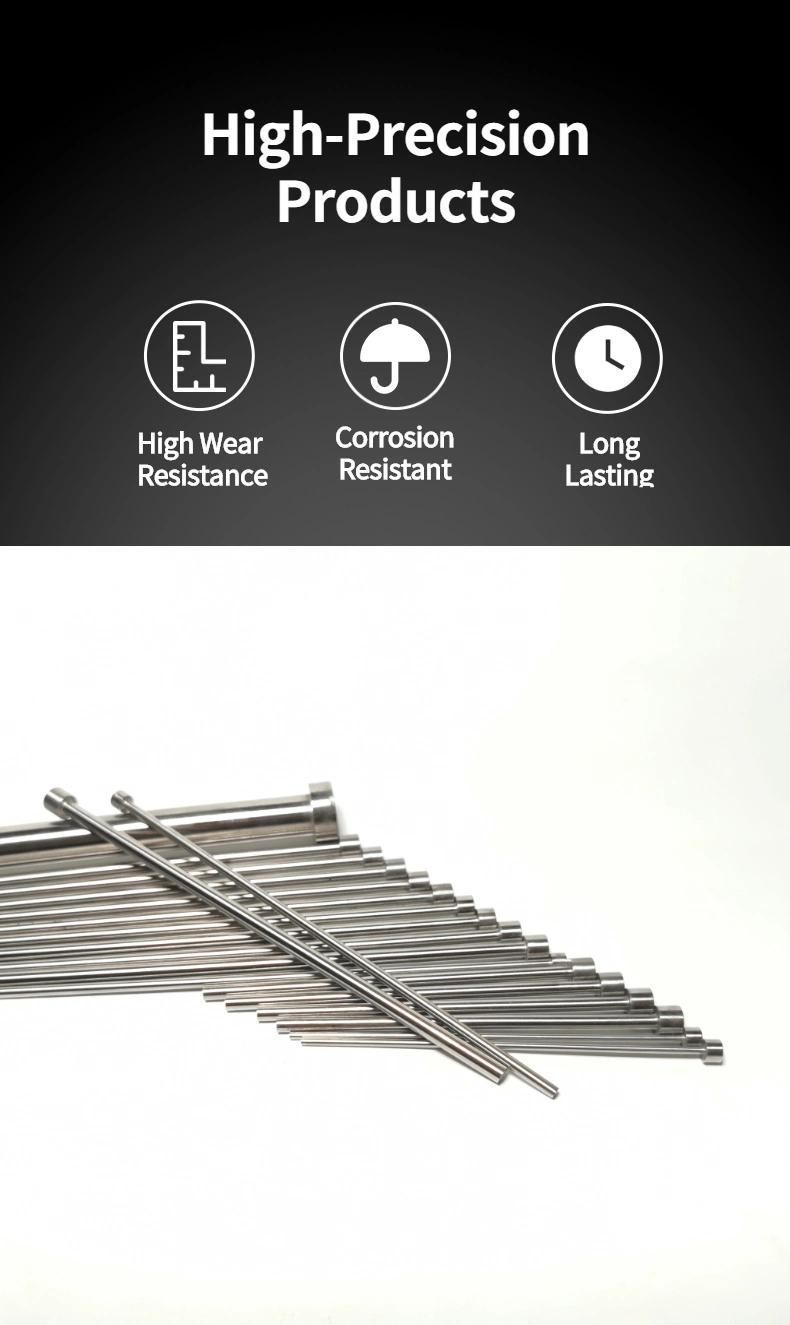 Stepped Ejector Pins - High Speed Steel Skh51 Configurable Configurable Tip Diameter and Length