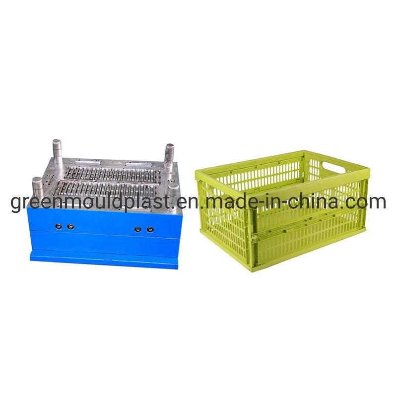 Fully-Automatic Drop Structure of Injection Plastic Vegetable Crate Mold Factory