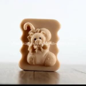 R0484 Handmade Silicone Christmas Stocking Socks Shape Cartoon Bear Soap Molds