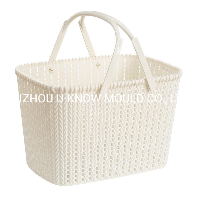 Precise Design Shopping Plastic Basket Mould Basket Mold with Handle