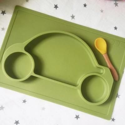 Kids Plate Silicone Baby Plate Baby Suction Dinner Silicone