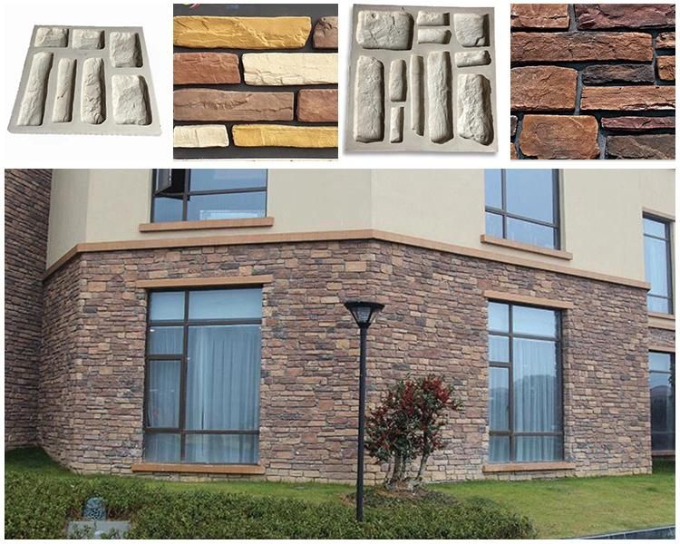 Corner Ledgestone Wall Cement Tiles Silicone Stone Mould Concrete Culture Veener Stone Mold