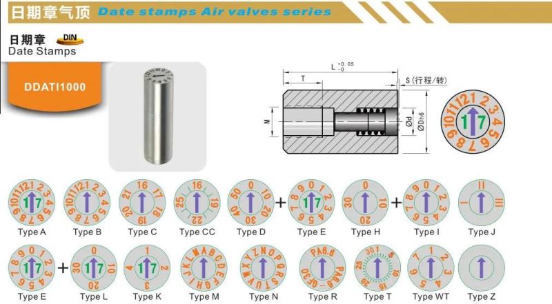 Ddati1000 Plastic Parts Tool & Die Mold Accessories Date Stamps