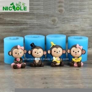2016 Year Animal 3D Monkey Silicone Molds