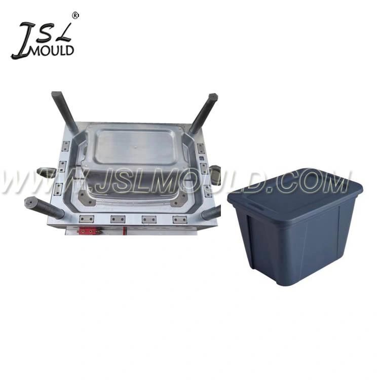 Injection Plastic Attached Lid Storage Tote Mold