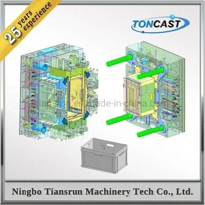 Turnover Basket Plastic Storage Box Injection Tooling