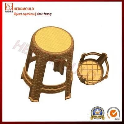 Plastic Top Round Rattan Adult Stool Mould From Heromould
