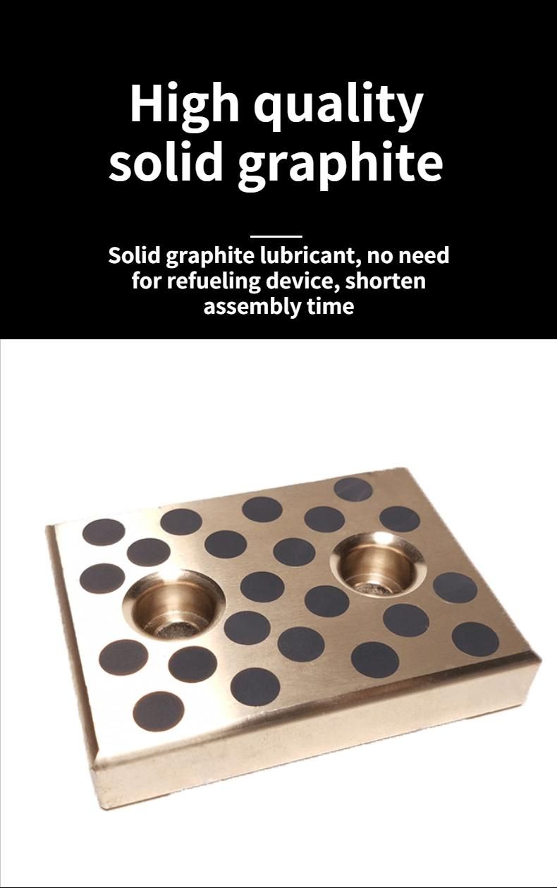 Copper with Wear Vdi Self-Lubricating Bronze Graphite Sliding Pads Graphite Insert Oilless Plate