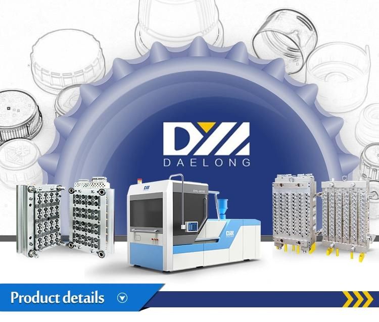 48 Cavity Pet Preform Injection Plastic Mold with Pneumatic Valve Pin Gate System for Mineral Water Plastic Injection Mould