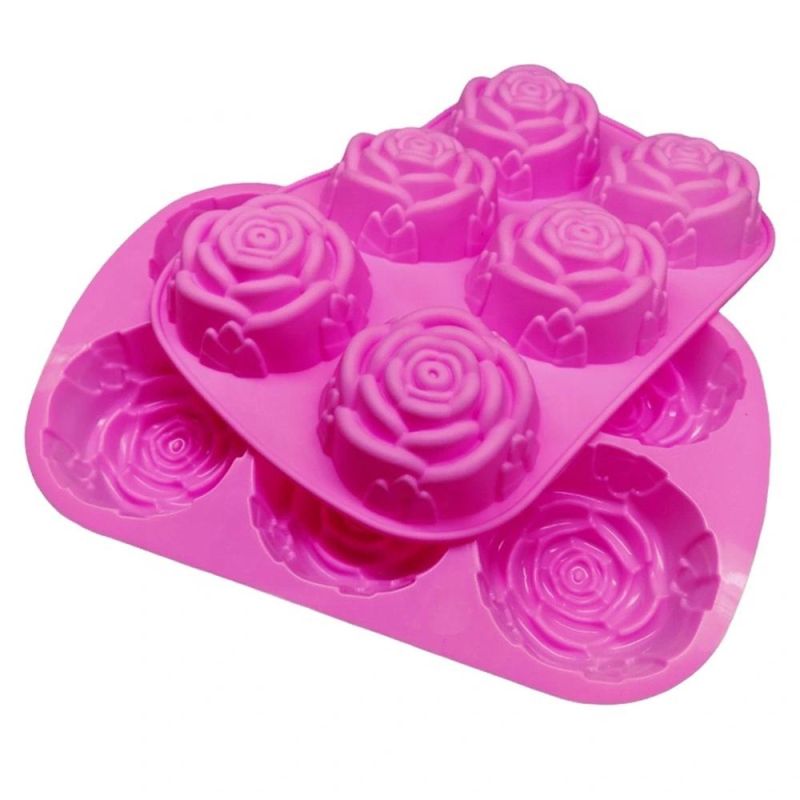 OEM Fancy Rose Shape Silicone Cake Mold