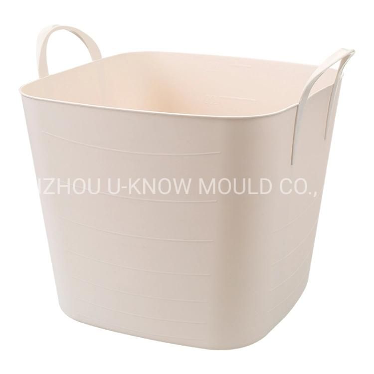 Soft Plastic Large Size Laundry Basket Injection Mould