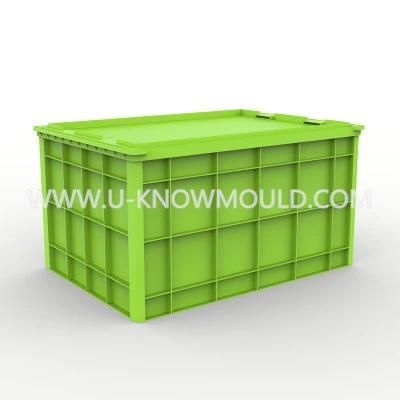 Cusotimzed Size Plastic Turnover Box Injection Mould with Cover Plastic Crate Mold