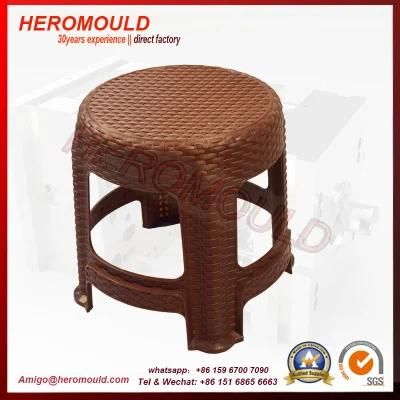 Strong Plastic Round Short Kids Rattan Stool Mould From Heromould