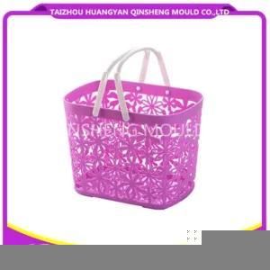 Plastic Hollow Design PP Basket Mould with Handle