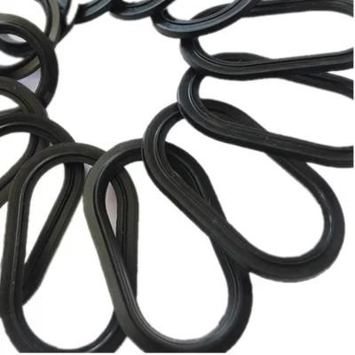 Custom Shaped Oval Black High Resistant Rubber Seals Silicone O Rings Gasket