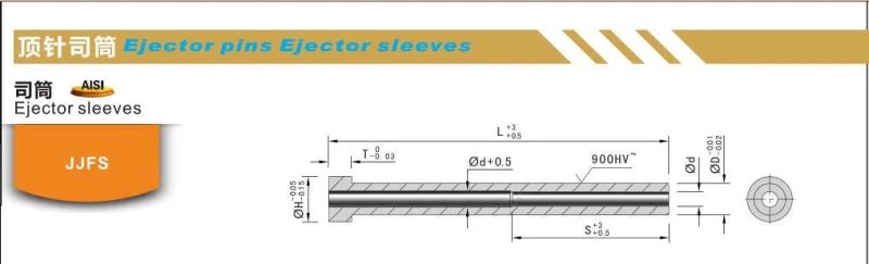 Jjfs Ejector Sleeves Pressure Casting Mold Parts