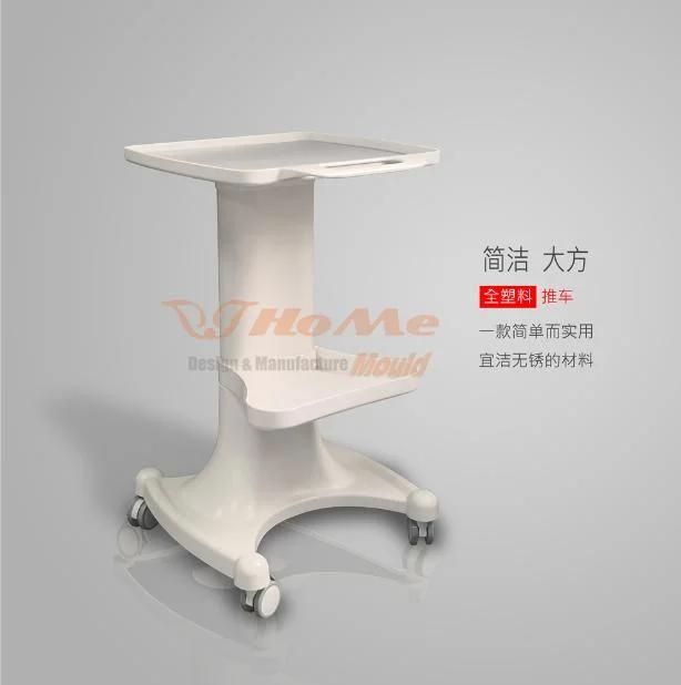 Hospital Use Device Cart with Wheels Several Layers Plastic Injection Go-Cart Mould Beauty Store Use