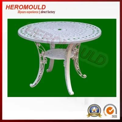 Outdoor Garden Flower Pattern Plastic Round Table Mould From Heromould