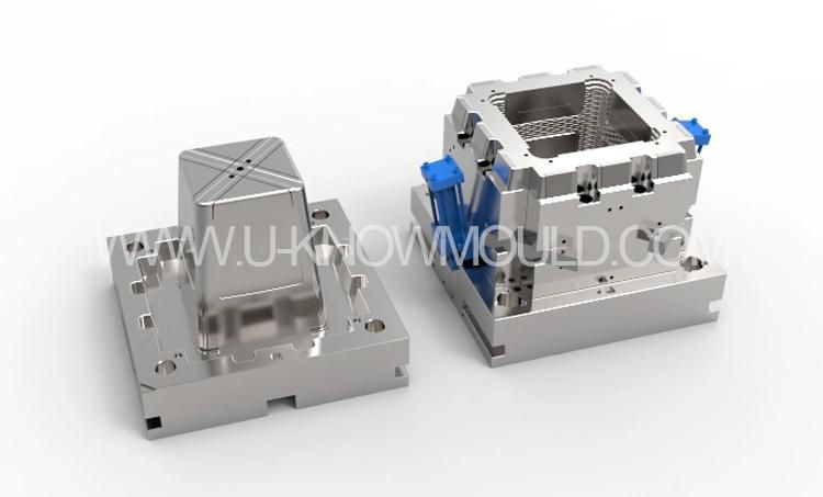 Plastic Two Color Thickened Four Corner Stool Injection Mould Plastic Household Stool Mold