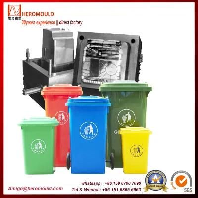 Plastic Injection Moulds 2 Wheelie Dustbin Mould 120L Plastic Dustbin Injection Mould