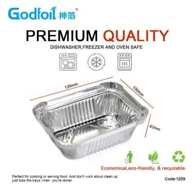 High Quality Food Grade Aseptic Aluminum Foil Container for Takeaway Food