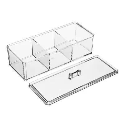 OEM Cosmetic Desktop Organizer Makeup Storage Box with Lid Plastic Storage Boxes