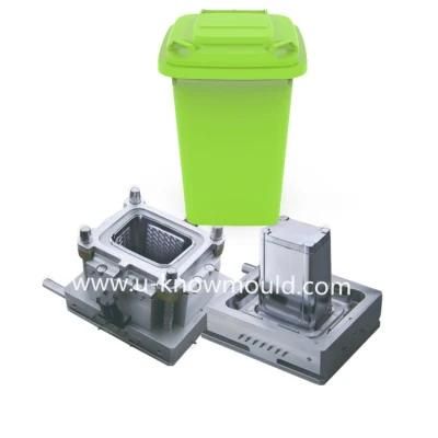 Outdoor Plastic Large Size Garbage Can Injection Mould Wastebin Mold