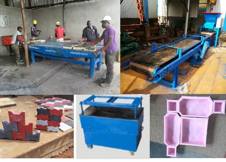 Pathway Paver PVC Rubber Mold for Interlock Tile Making