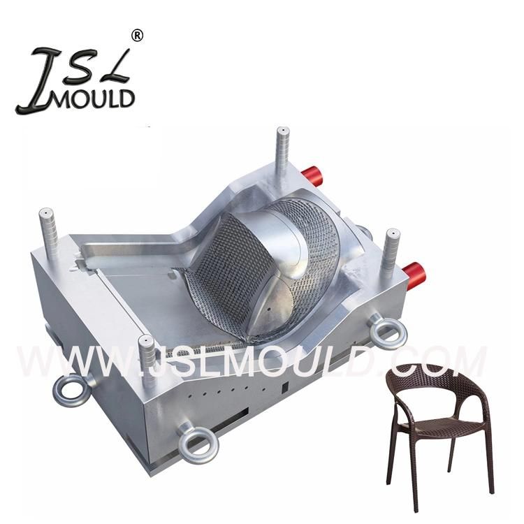 Customized New Design Injection Plastic Rattan Chair Mould with Armrest