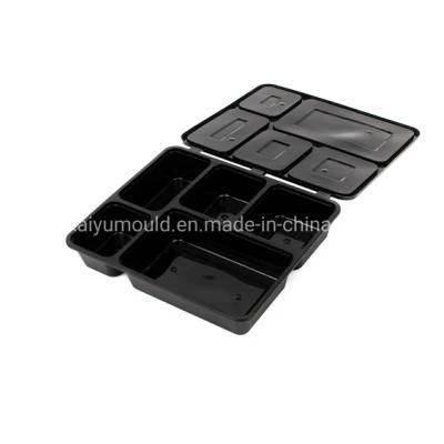 Lunch Box with 5 Holes Flip-Top Structure Mold Making in Huangyan
