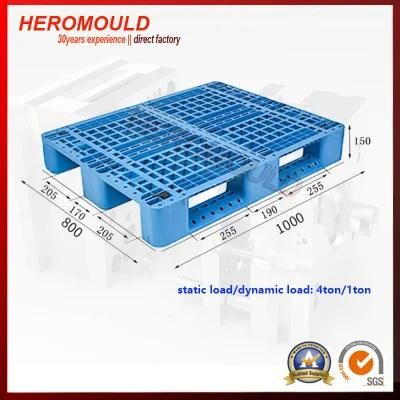 Plastic Injection Moulds Logistics Storage Pallet Mould 3 Runners 4 Way Entry Plastic ...