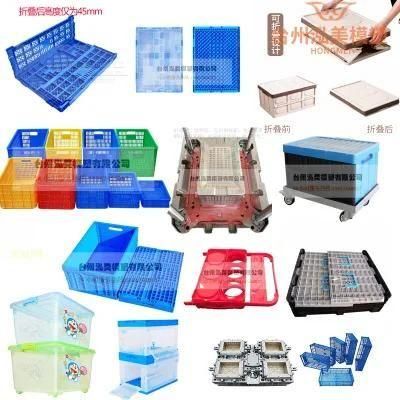 Customized Plastic Turnover Box Mould Logistics Folding Basket Mould Storage Box Mould ...