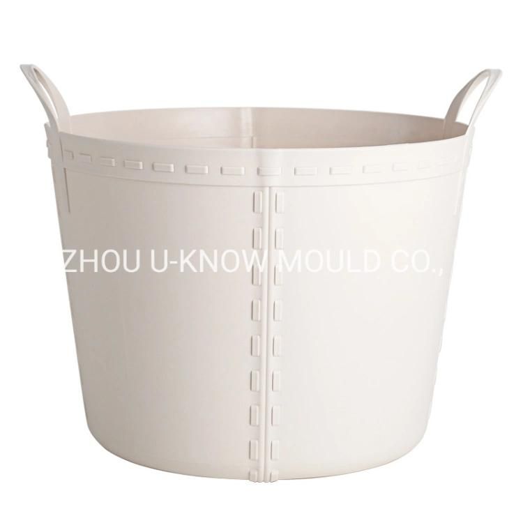 Soft Plastic Large Size Laundry Basket Injection Mould