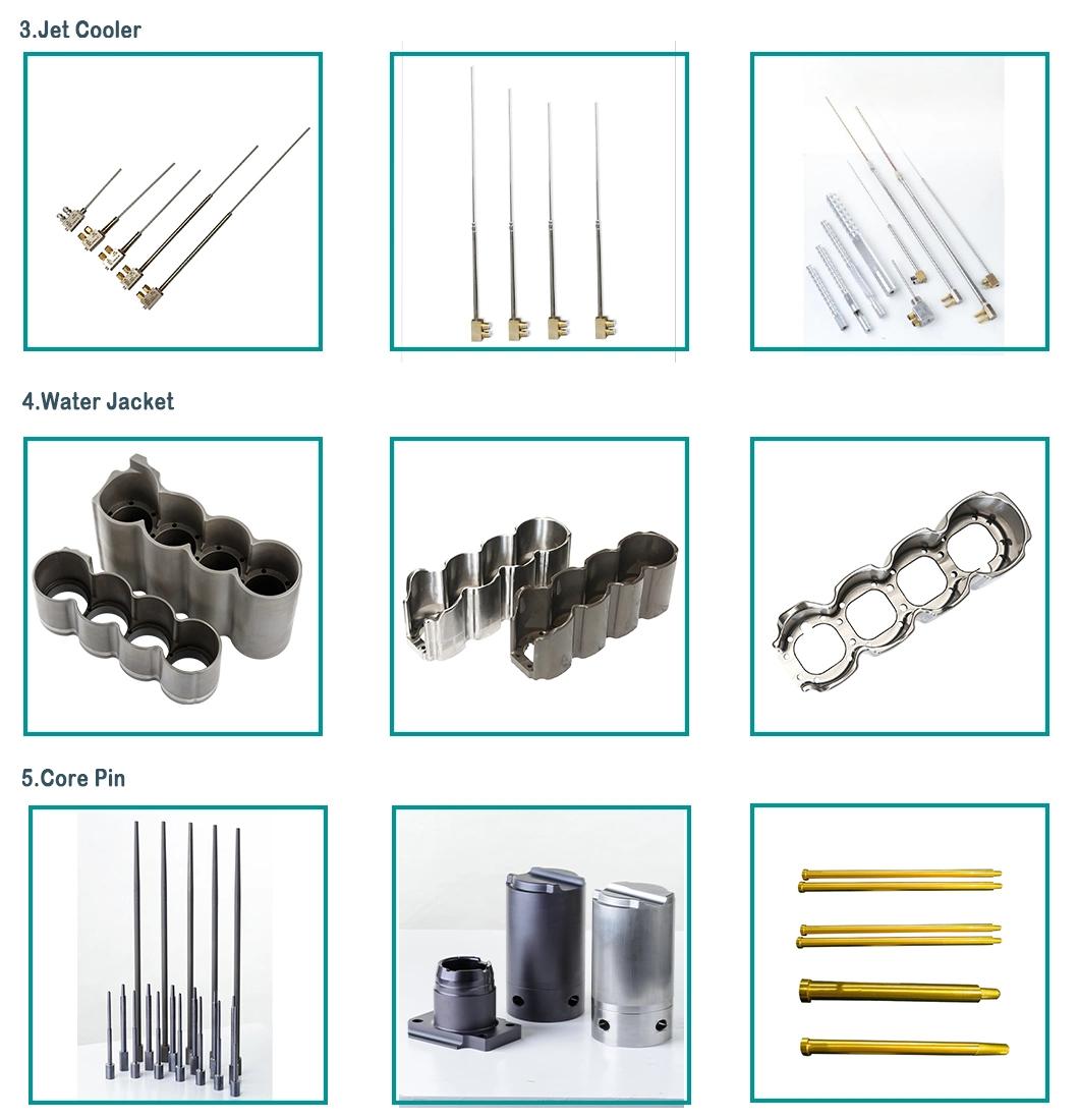 High Precision Strict Tolerance Plastic Injection Mould Parts Die Casting Die Components Die Casting Mould Parts Core Pin Inserts Vent Chill Water Jacket