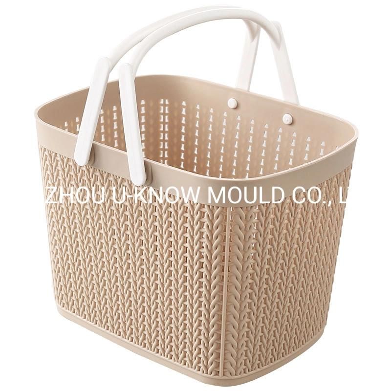 Precise Design Shopping Plastic Basket Mould Basket Mold with Handle