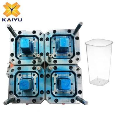 Plastic Thin Wall Square Fruit Cup Injection Mould with Lock Cover