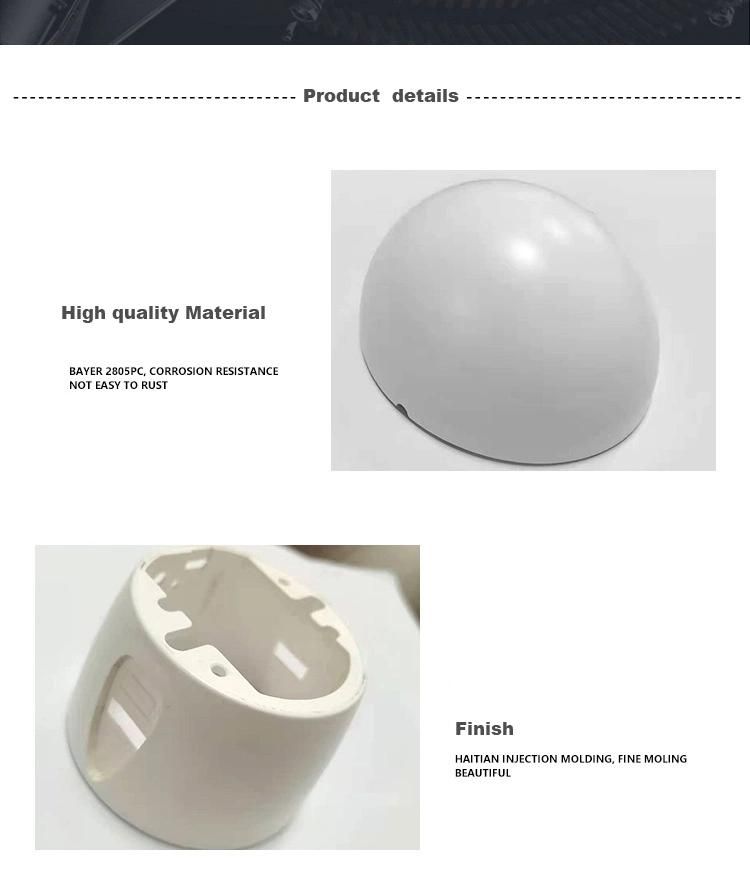 Custom Made OEM Smart Plastic Camera Housing Plastic Injection Mold and Molding for Security Surveillance Camera Plastic Housing